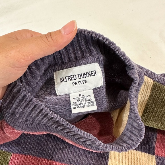 ALFRED DUNNER PETITE COLOR BLOCK KNITTED SWEATER - Picture 4 of 8